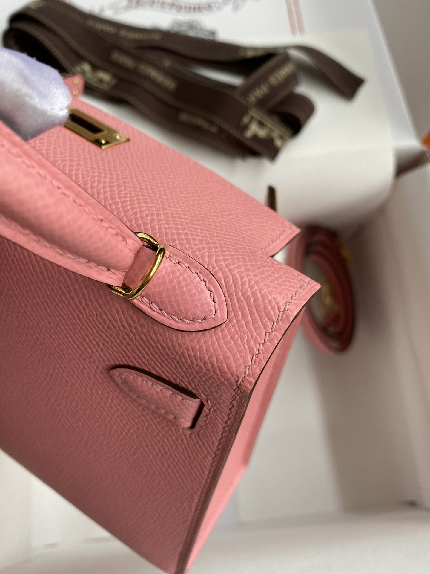 Hermes Kelly Mini II Bag 19CM In Pink Epsom Leather